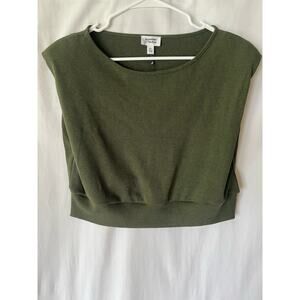 The Drop Women's Green Padded Shoulder Crop Top by @lucywhims Casual XXL Pull On
